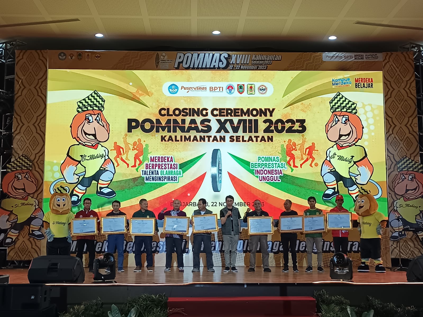 SUKSES: Target Badan Pembina Olahraga Mahasiswa Indonesia (Bapomi) Kalimantan Selatan untuk masuk dalam 10 besar torehan prestasi di Pekan Olahraga Mahasiswa Nasional (Pomnas) XVIII akhirnya tercapai.