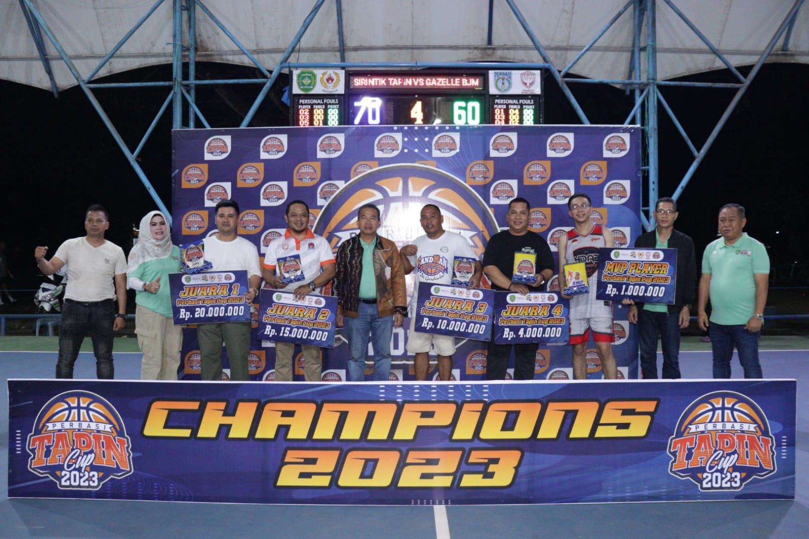TERBAIK: Club Sirintik Tapin berhasil juara para turnamen basket piala Perbasi Tapin, prestasi ini baru pertama diraih.