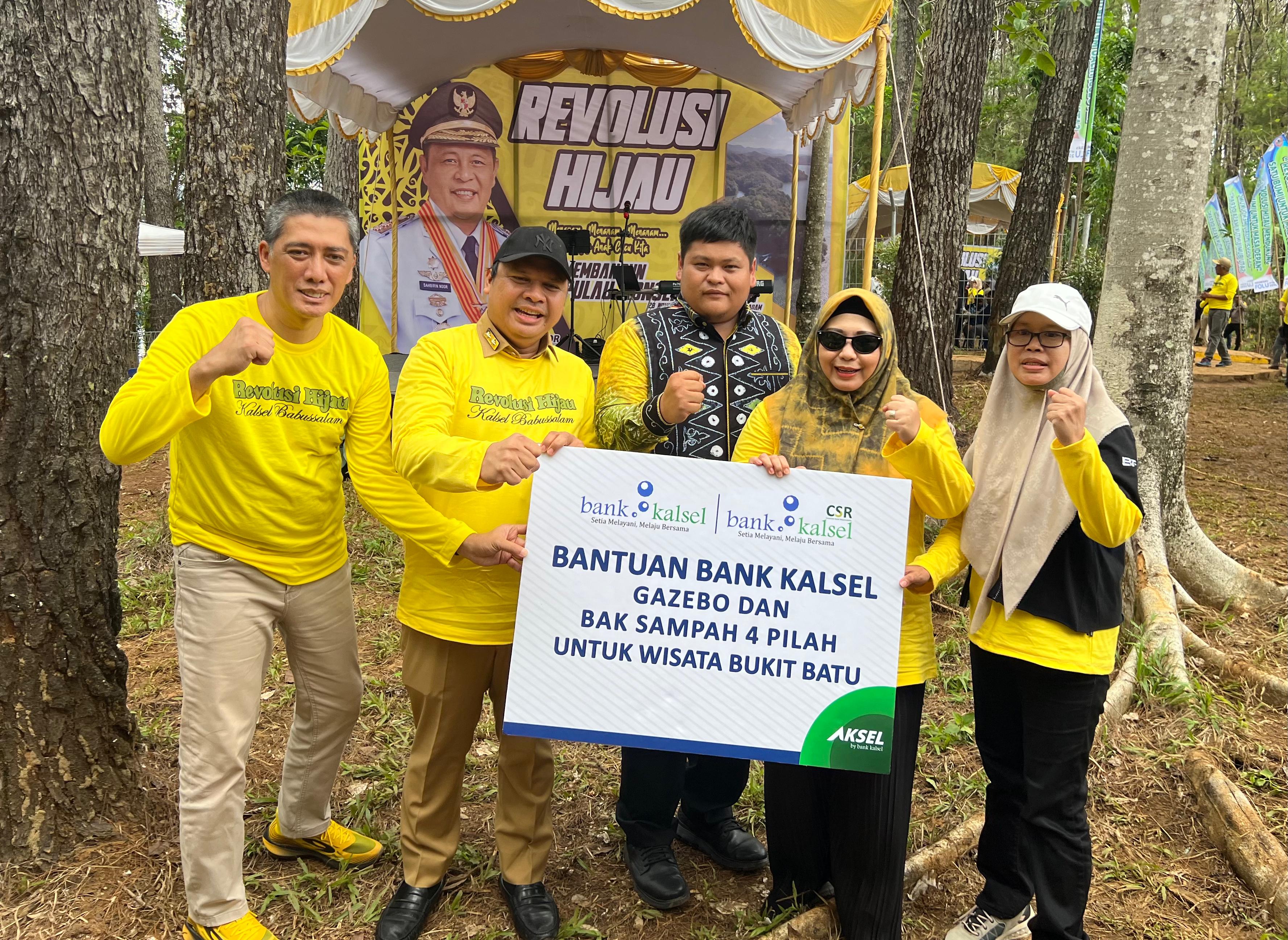 DUKUNG: Bank Kalsel dukung Revolusi Hijau, sumbang Fasilitas Wisata di Bukit Batu