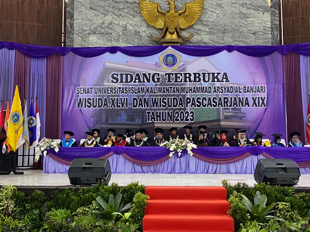 WISUDA: Kegiatan wisuda sarjana Uniska yang digelar di Gedung Sultan Suriansyah