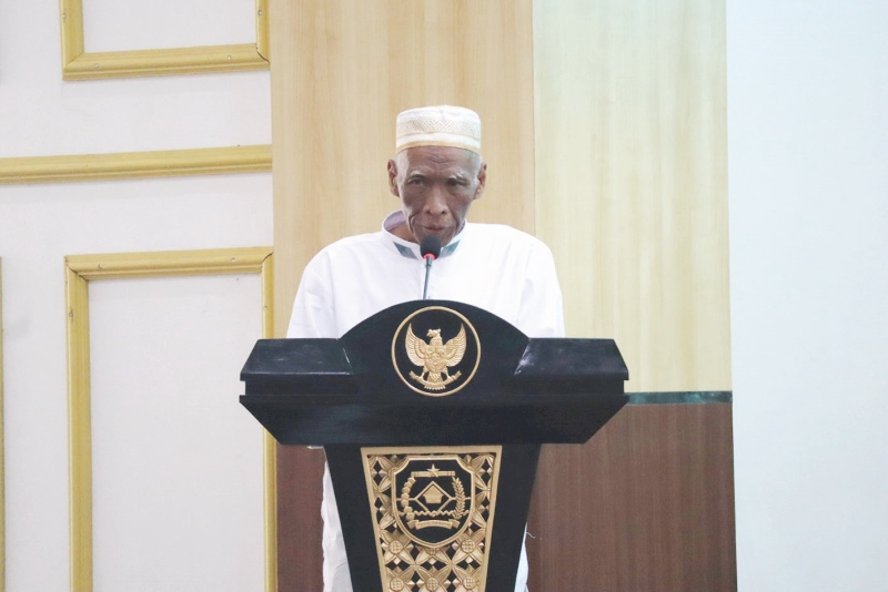 TERPILIH KEMBALI: Dalam Musda ke-10 MUI Tapin KH Hamdani kembali terpilih menjadi Ketua MUI.