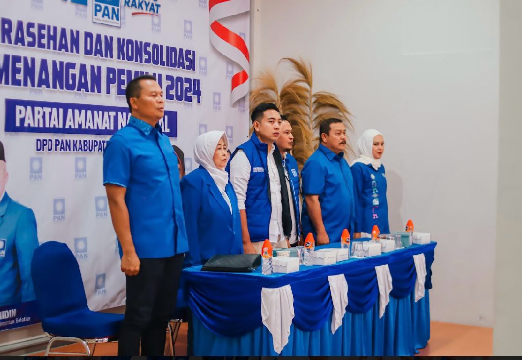 MENANGKAN : DPD PAN Tala melakukan rapat konsolidasi bersama para caleg dari DPR-RI, DPRD Provinsi dan Kabupaten pada Kamis (21/12).