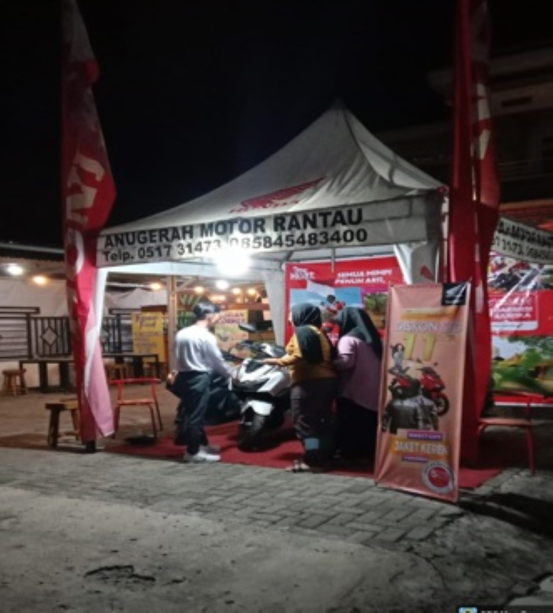 PAMERAN: Kegiatan pameran jaringan dealer Honda di Tapin