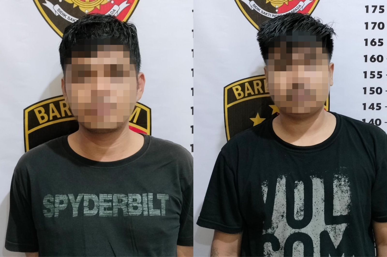 DIAMANKAN: Kedua tersangka yang diduga memiliki sabu diamankan Unit Reskrim Polsek Kusan Hilir, Kamis (1/2/2024) malam.(Foto: Polres Tanbu untuk Radar Banjarmasin)