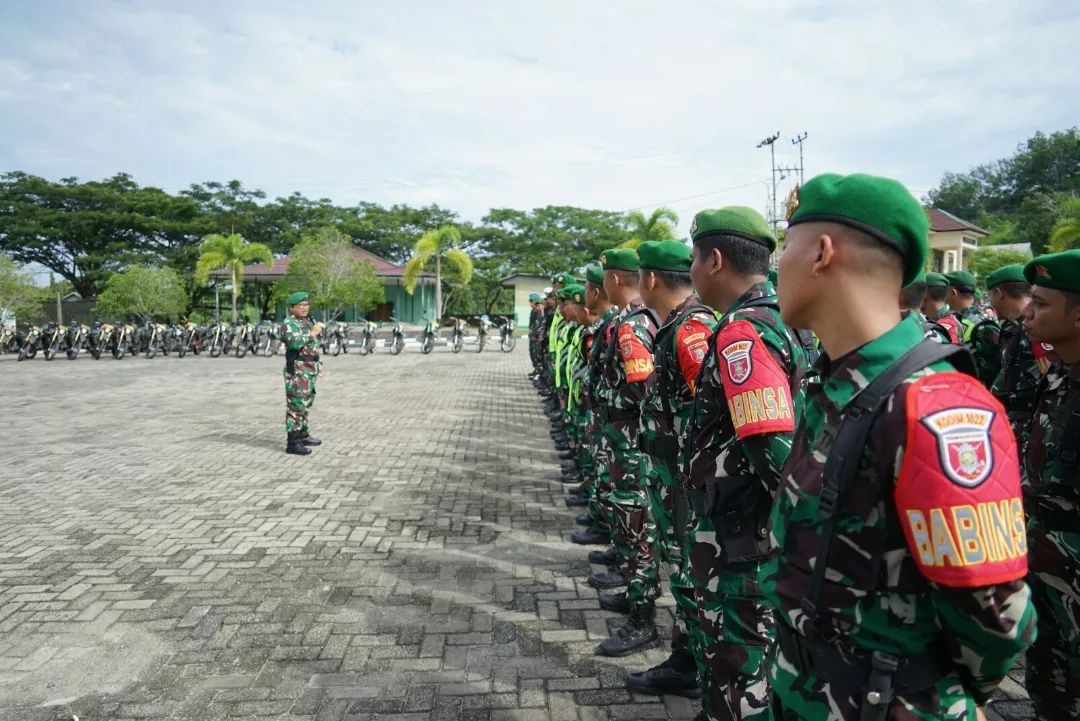 APEL: Kodim 1022/Tanah Bumbu mengikuti Apel Gelar Pasukan Pengamanan Pemilu 2024 dengan Kodam VI/Mulawarman secara virtual, Kamis (1/2/2024).(Kodim 1022/Tanah Bumbu untuk Radar Banjarmasin)