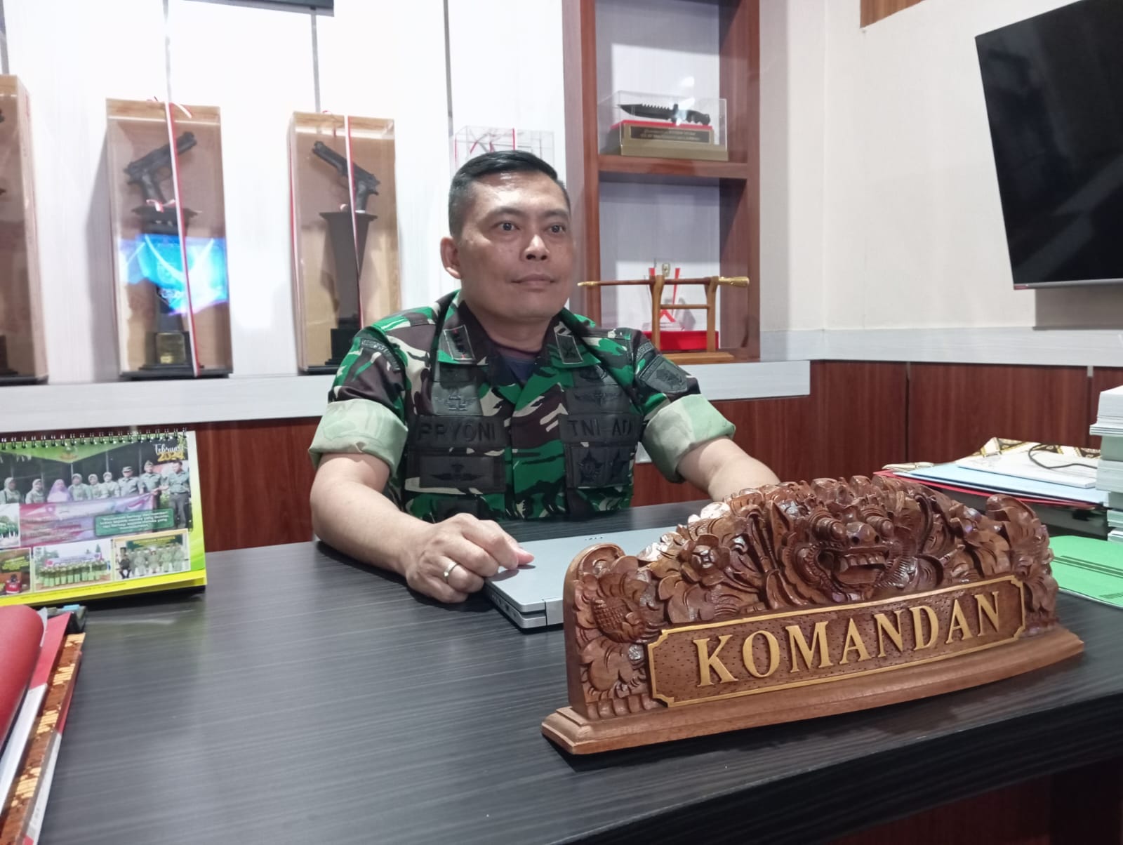 Dandim 1010/Tapin, Letkol Arh Pryoni Pelebangan.(Foto: Rasidi Fadli/Radar Banjarmasin)