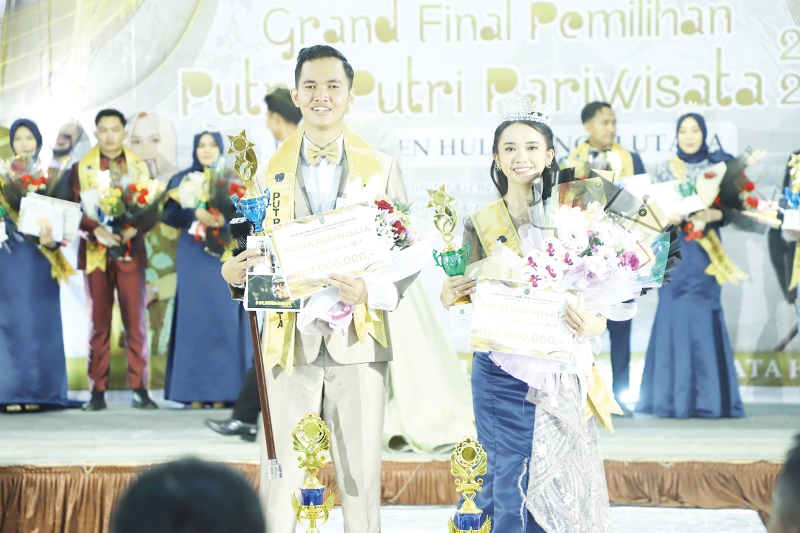 KOMPETISI: Dicky dan Novia berhasil terpilih sebagai Duta Pariwisata tahun 2024 Kabupaten HSU.