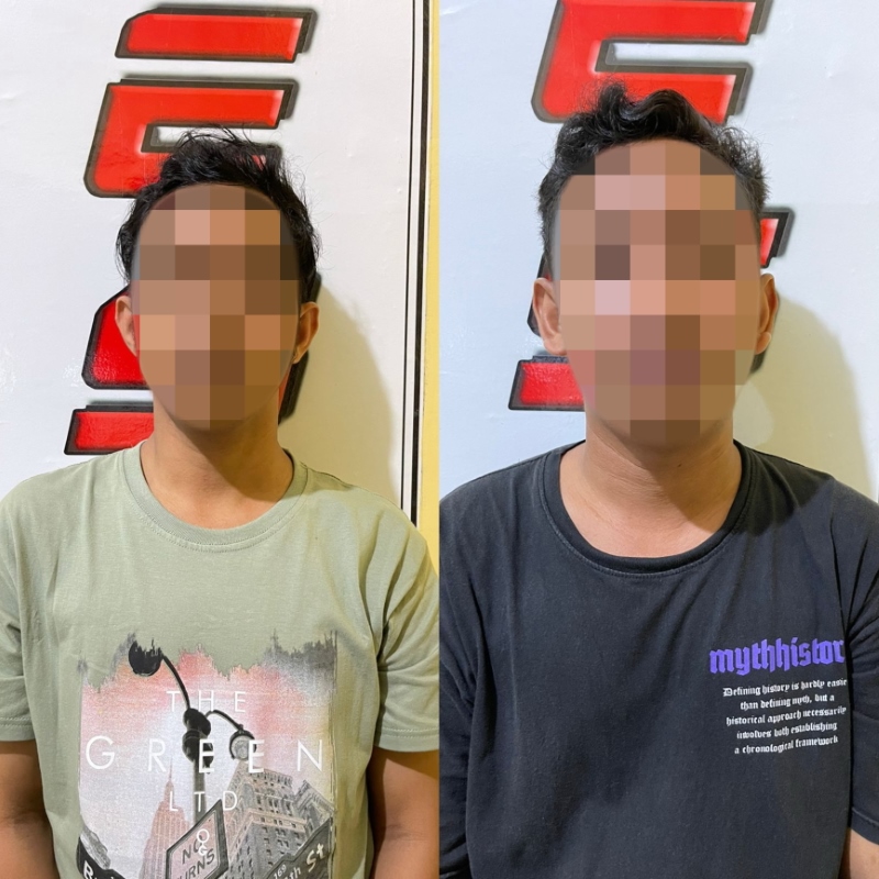 DIBEKUK: HM (23) dan UL (25) dibekuk karena diduga mengeroyok MC (23) pada Selasa (20/2) sekira pukul 02.00 Wita di Batulicin.
