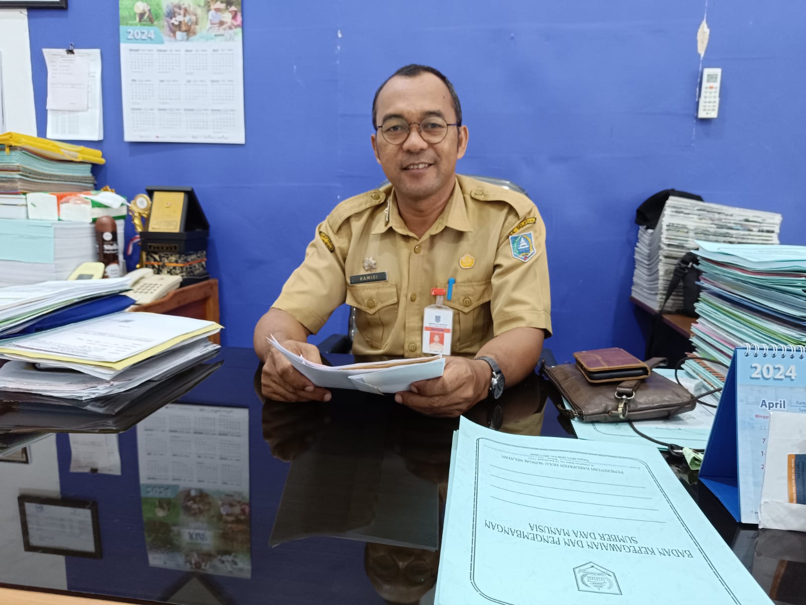 Kepala BKSDM Kabupaten Hulu Sungai Selatan  (HSS), Kamidi.(Foto:Salahudin/Radar Banjarmasin)