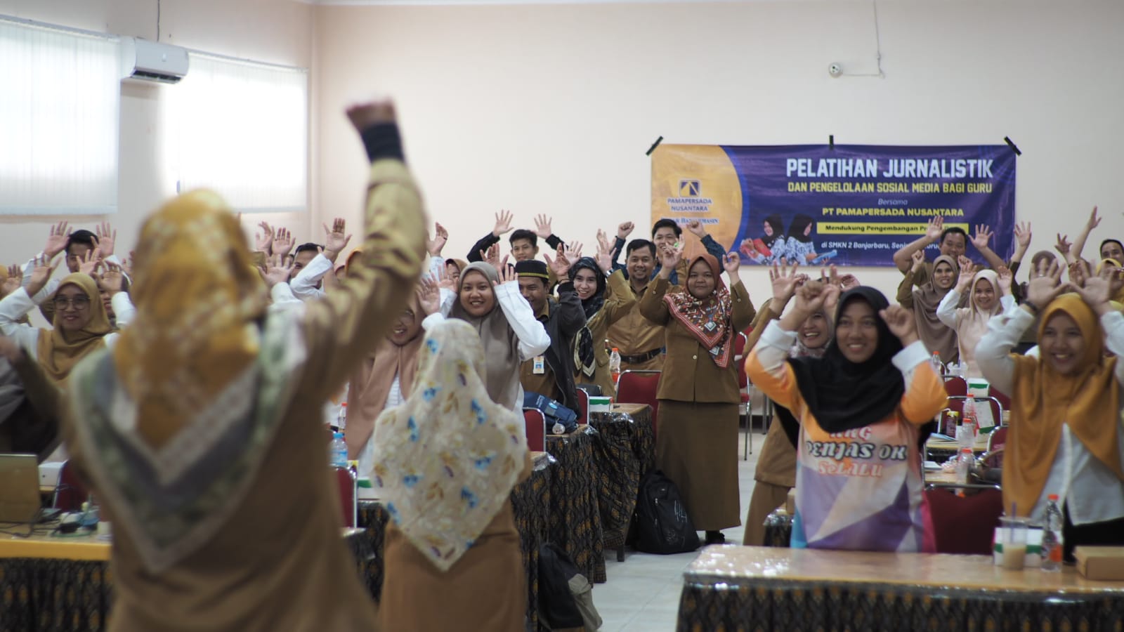 ANTUSIAS: Peserta terlihat antusias mengikuti pelatihan jurnalistik dan pengelolaan sosmed yang digelar oleh PAMA.