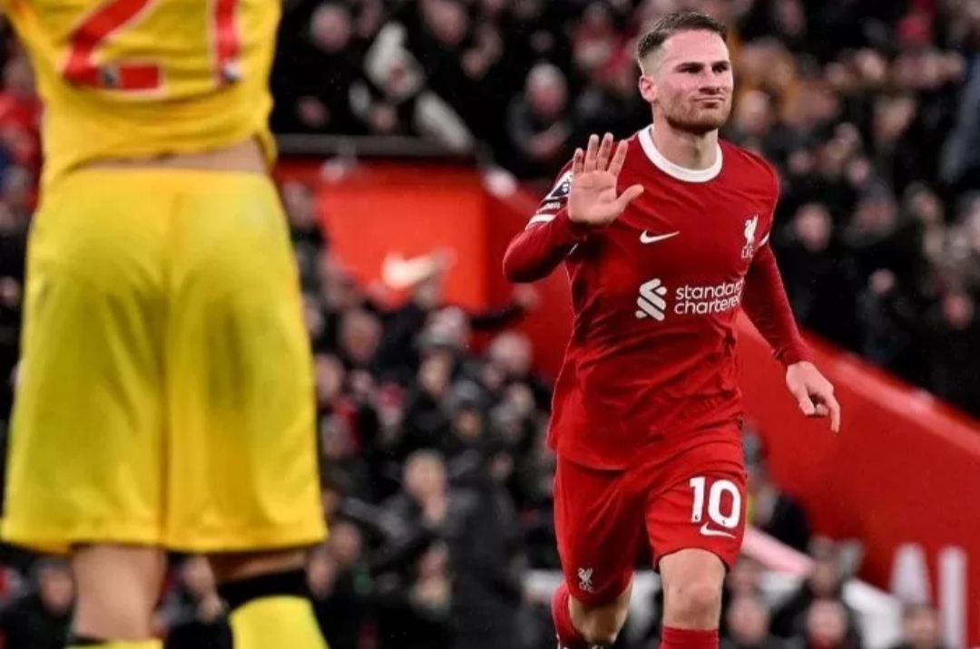 Gelandang Liverpool Alexis Mac Allister pada pertandingan melawan Sheffield United, Kamis (4/4). (liverpoolfc.com)