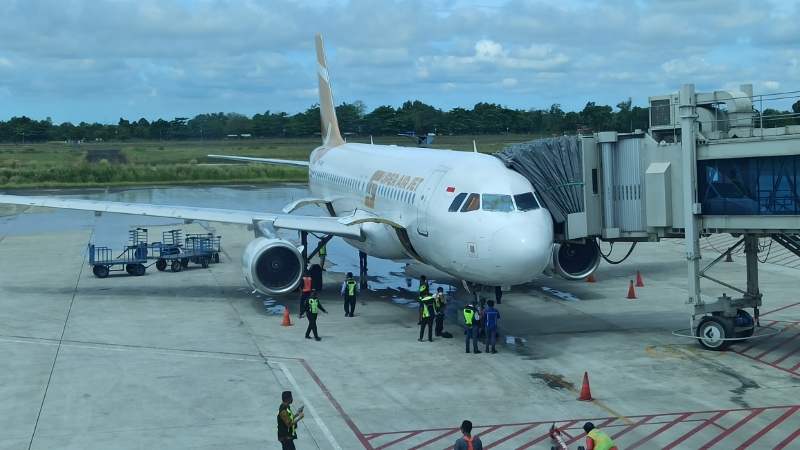 PENERBANGAN LOKAL: Tidak ada maskapai yang membuka rute internasional di Bandara Syamsudin Noor di Banjarbaru.