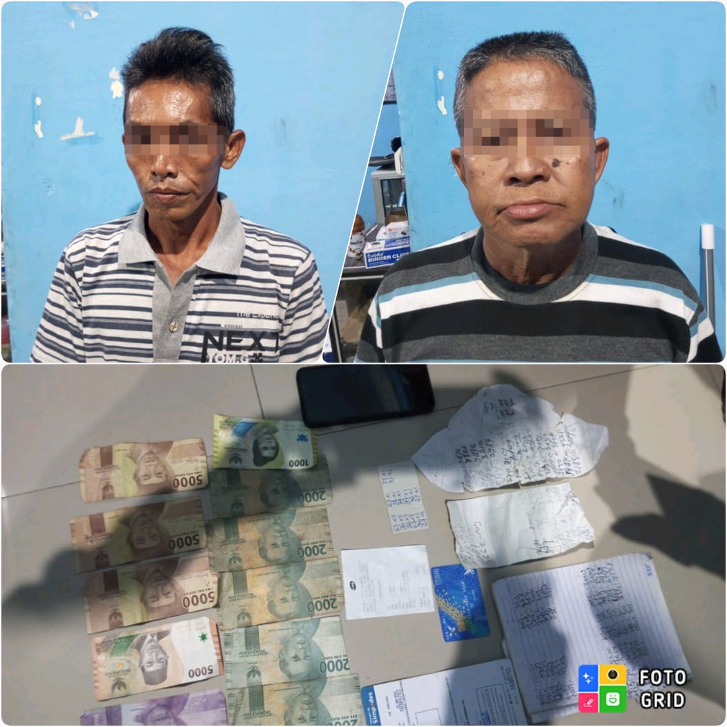 TERSANGKA: RK (46) alias Ul dan AY (56) alias Yani Upa&nbsp; (kiri) ditangkap dalam kasus perjudian jenis toto gelap atau togel di Terminal Pasir Mas, Kota Amuntai.