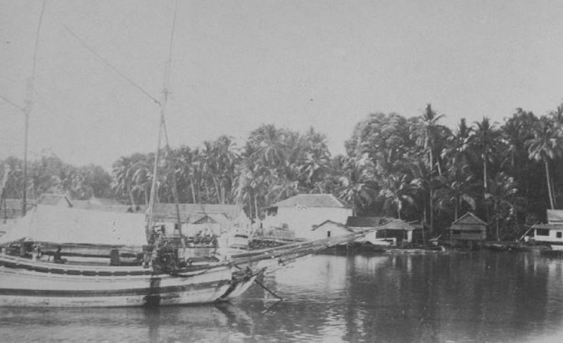 TEMPO DULU: Perahu laut Bugis di Batulicin tahun 1900-1940.