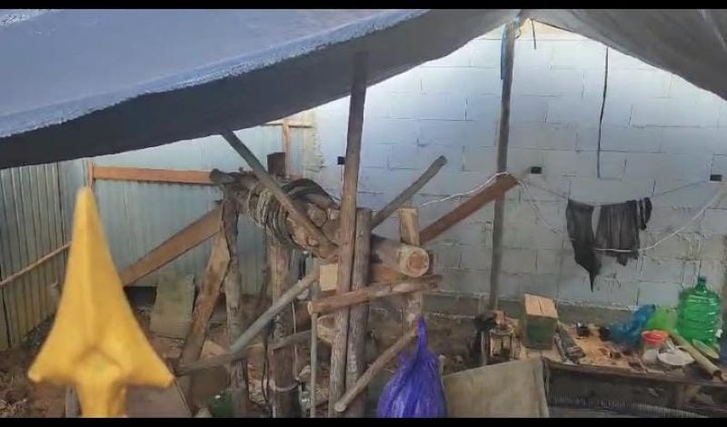 BARU DIGALI: Kondisi lubang yang diduga tambang emas ilegal di Desa Durian Bungkuk, Kecamatan Batu Ampar.