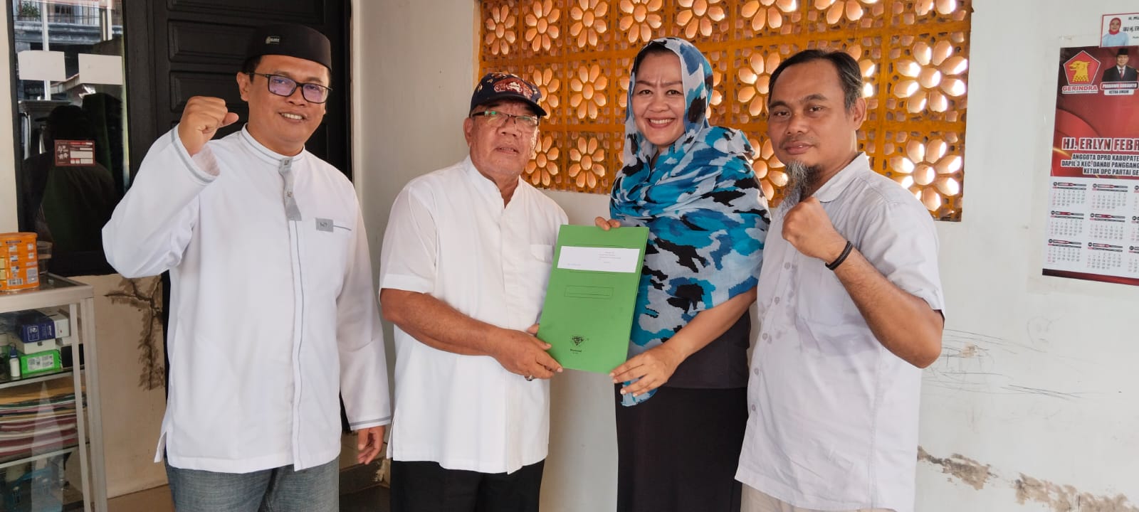 KANDIDAT:H Husairi Abdi Lc, mantan Wakil Bupati Kabupayen HSU dua periode melamar jadi Calon Bupati (Cabup) ke DPC Gerindra HSU.(Foto:MAkbar/Radar Banjarmasin)