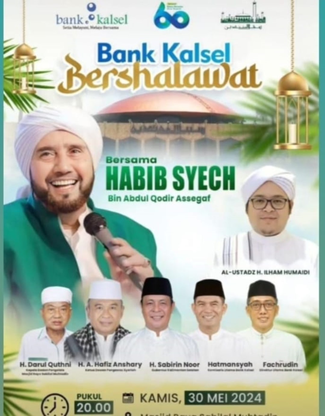 SHALAWAT: Bank Kalsel menghadirkan Habib Syech bin Abdul Qadir Assegaf di acara Banua Bershalawat