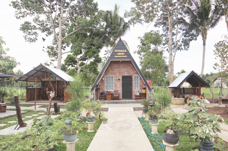 MASIH GRATIS: Bagi pengunjung yang ke New Villa Ubud Bungur tidak dikenakan biaya apapun.