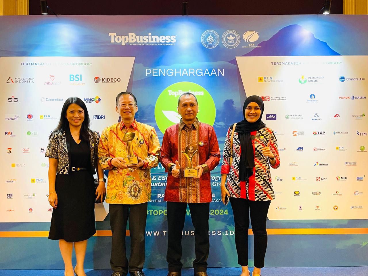 MOTIVASI:Penghargaan yang diraih PT BIB akan menjadi penyemangat untuk terus berkontribusi positif kepada masyarakat.