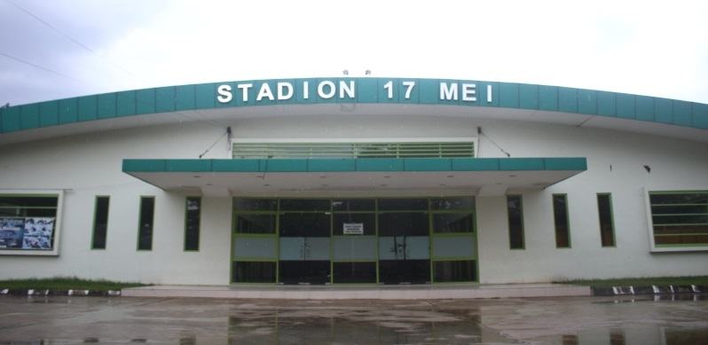PINTU MASUK: Stadion 17 Mei Banjarmasin berulang kali direnovasi.
