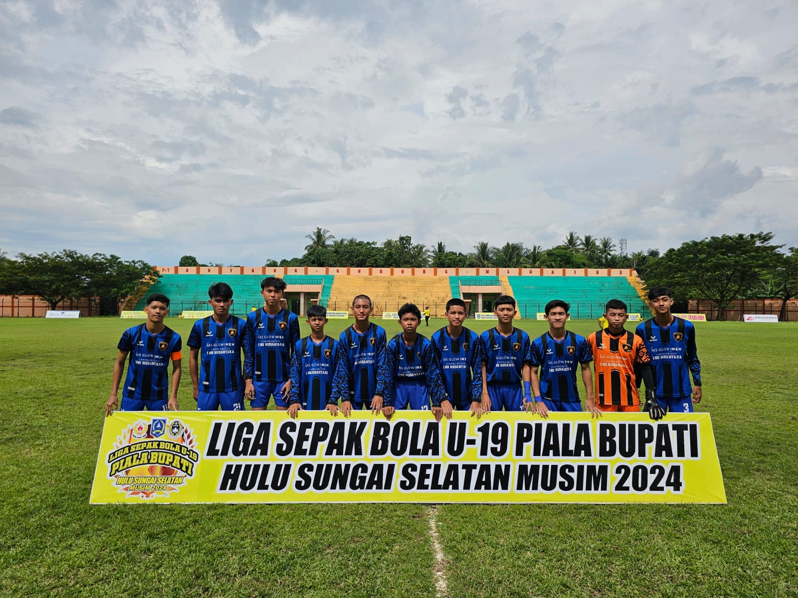 TALENTA MUDA:Salah satu Tim yang bertanding di Liga Sepak Bola U-19 Piala Bupati Hulu Sungai Selatan 2024.(Foto:Askab PSSI HSS untuk Radar Banjarmasin)