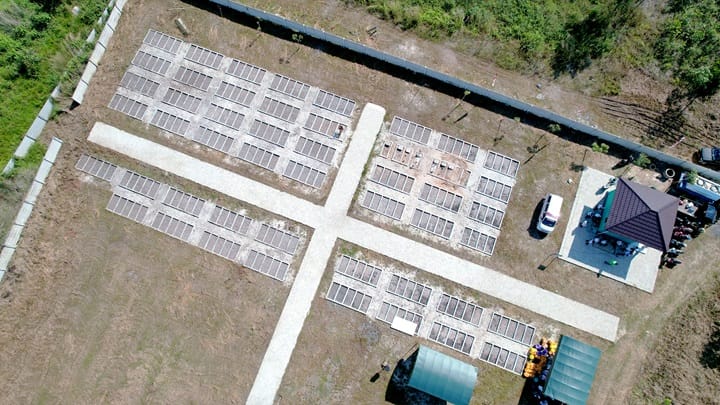 SIAP DIPAKAI: Foto dari atas lahan seluas 3,7 hektare milik Pemko Banjarbaru untuk keperluan pemakaman lintas agama.