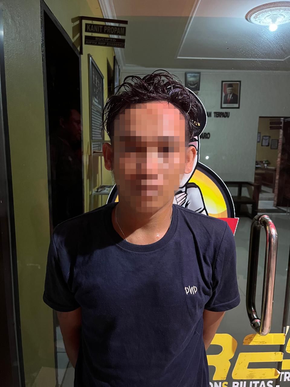 CURANMOR: AM (25) warga Kecamatan Simpang Empat, Kabupaten Tanah Bumbu diringkus polisi pada Rabu (19/6/2024) dini hari. (Foto: Polres Tanbu untuk Radar Banjarmasin)
