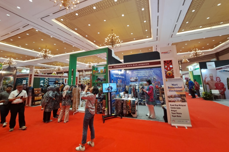 PAMERAN: Stan Pemko Banjarmasin di Indonesia Maju Expo dan Forum 2024 di Jakarta Convention Center (JCC).&nbsp;