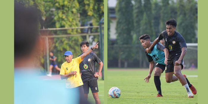 BERLATIH: Latihan skuat Barito Putera selama di Yogyakarta.