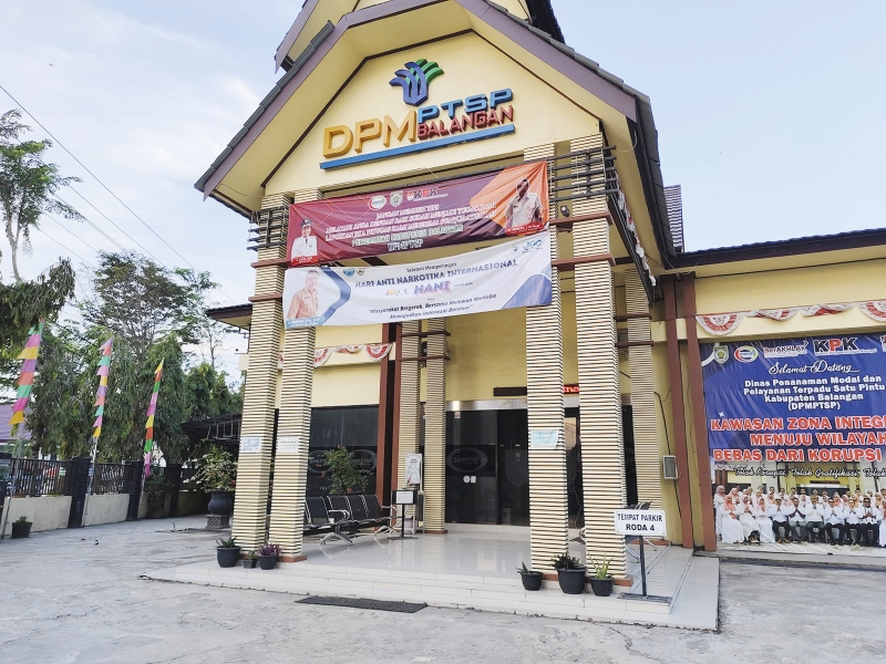SIAP MELAYANI: Kantor Dinas Penanaman Modal Pelayanan Terpadu Satu Pintu (DPMPTSP) Kabupaten Balangan
