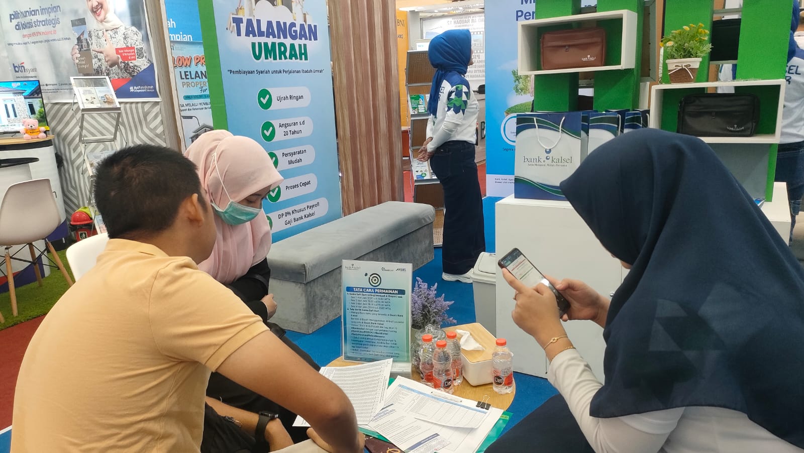 EXPO - Salah satu stand yaitu bank Kalsel yang ikut menawarkan produk KPRnya