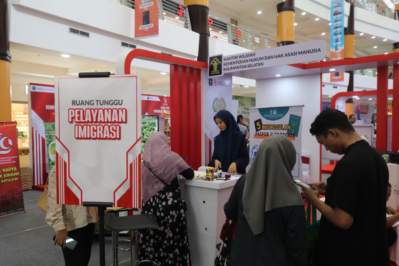 LAYANAN IMIGRASI:Kanwil Kemenkumham Kalsel juga membuka pelayanan