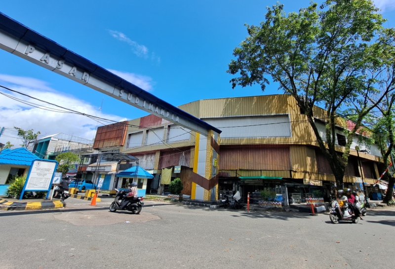 LOKASI EVENT: Pintu gerbang Pasar Sudimampir di Banjarmasin Tengah. Di sini akan digelar Baiman Street Food Festival selama sebulan penuh pada September mendatang.