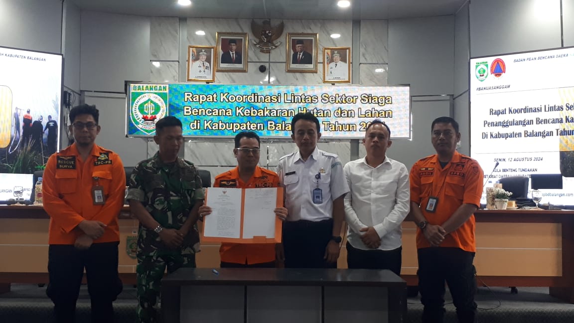 WASPADA:Pemkab Balangan memberlakukan Penetapan Status Keadaan Darurat Bencana Karhutla dan Kekeringan Tahun 2024.(Foto:BPBD Balangan untuk Radar Banjarmasin)