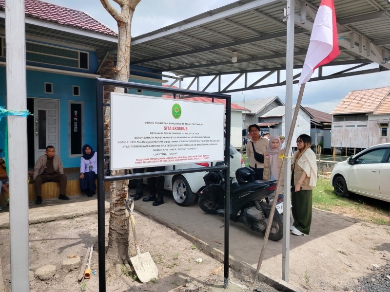 DISITA: Rumah di Kertak Hanyar yang dieksekusi PN Martapura atas putusan PN Banjarmasin.