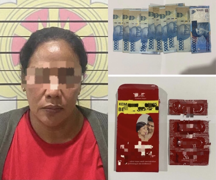 TERSANGKA: Perempuan 57 tahun berinisial TWH asal Gunung Batu yang diduga menjadi muncikari.