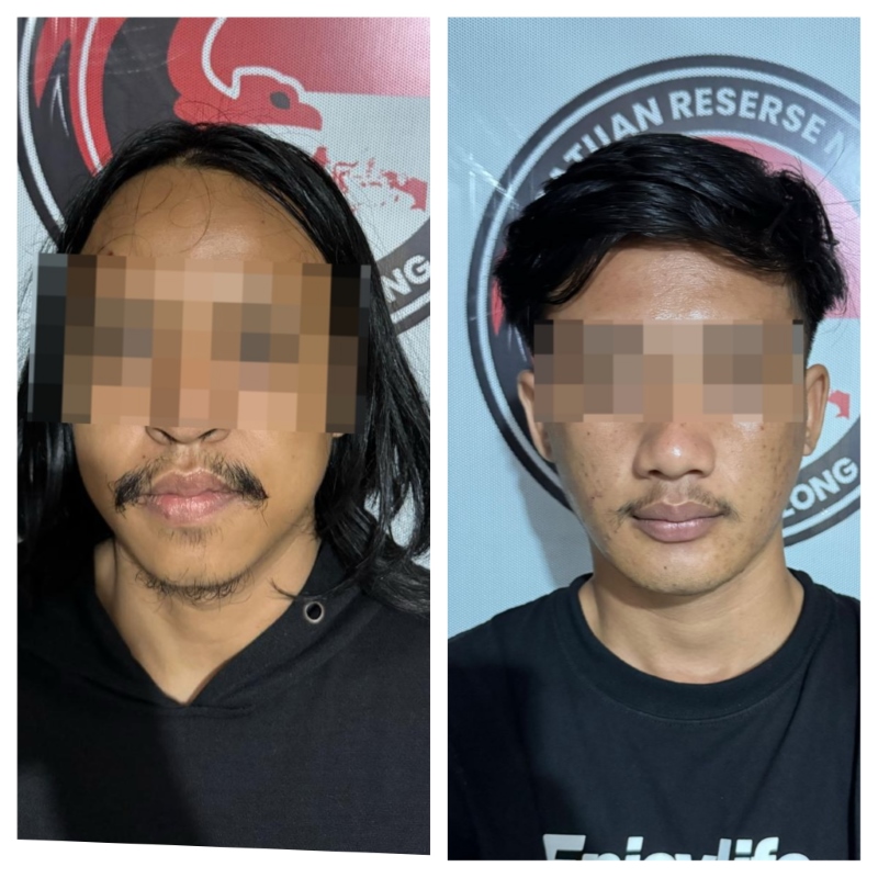 DIAMANKAN: RPS dan FHA, dua tersangka diamankan jajaran Satnarkoba Polres Tabalong dari penyelidikan obat terlarang dan mendapatkan sabu.
