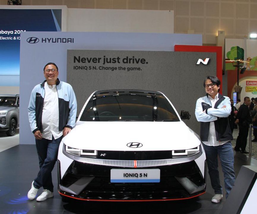 N Brand:Hyundai Ioniq 5 N juga dihadirkan di GIIAS 2024 Surabaya.
