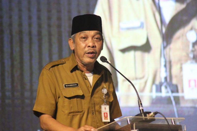 JADI SOROTAN: Kadisdikbud Kalsel Muhammadun di sebuah kegiatan workshop guru tingkat SMA sederajat.