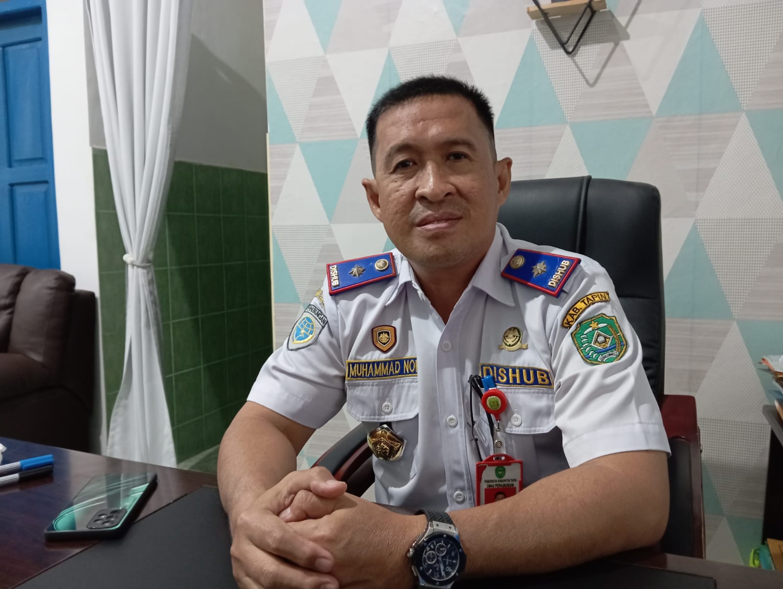 Kepala Dishub Kabupaten Tapin, Muhammad Nor.(Foto:Rasidi Fadli/Radar Banjarmasin)