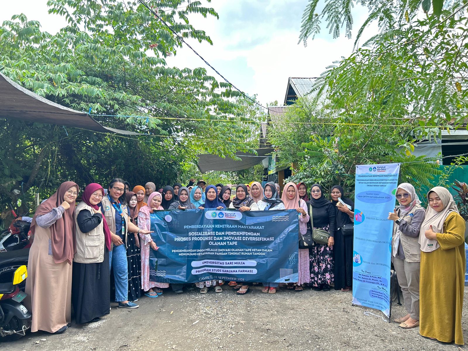 EDUKASI MASYARAKAT:PKM UNISM melaksanakan kegiatan pendampingan inovasi tape di Gambut, Kabupaten Banjar.
