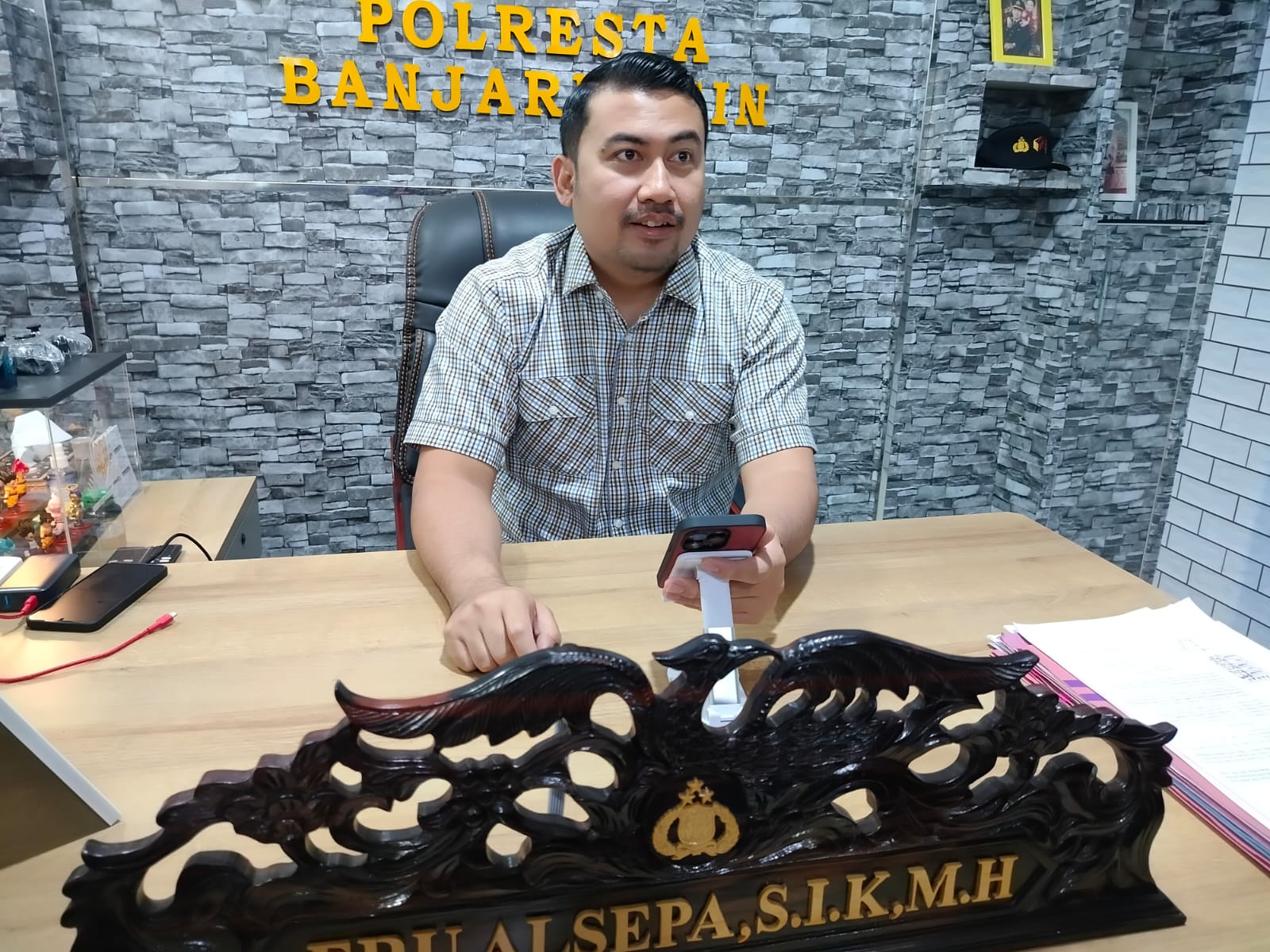 Kasat Reskrim Polresta Banjarmasin, AKP Eru Alsepa.(Foto:Maulana/Radar Banjarmasin)