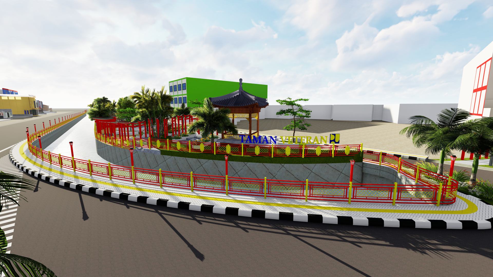 RANCANGAN: Desain revitalisasi Sungai Veteran di Kota Banjarmasin.