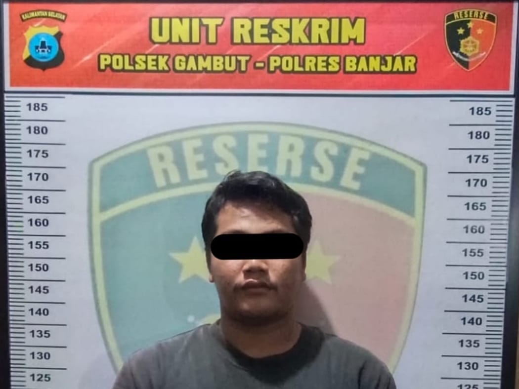 DITANGKAP:Residivis jambret, MR kembali ditangkap polisi setelah beraksi di Gambut, Kabupaten Banjar (Foto:Polsek Gambut untuk Radar Banjarmasin)