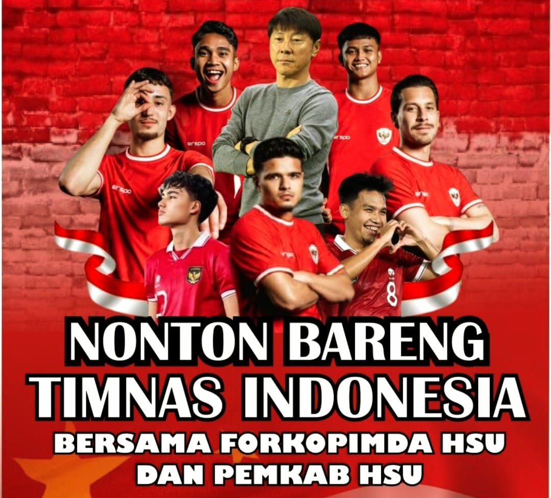 NONBAR: Warga bisa nonton bareng Kualifikasi Piala Dunia Grup C Indonesia versus Indonesia yang digelar di halaman Pemkab HSU.