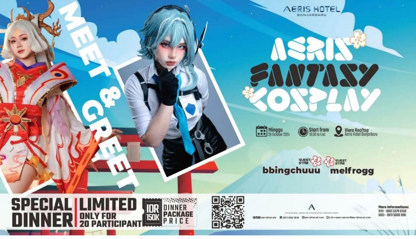 EVENT SPESIAL:AERIS Hotel Banjarbaru menggelar AERIS Fantasy Cosplay, Minggu (27/10/2024).