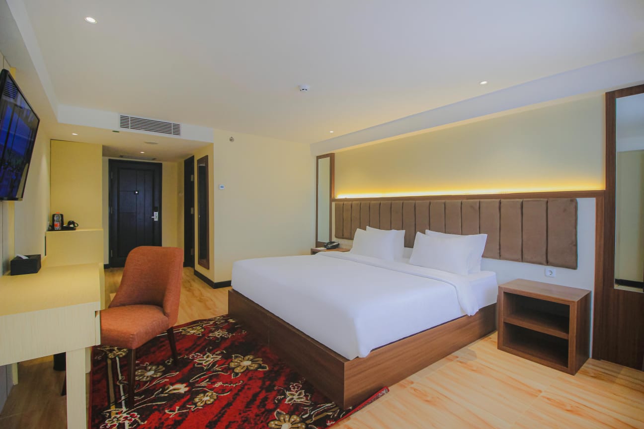 MEWAH:Salah satu kamar di Grand Qin Hotel Banjarbaru.(foto:Grand Qin Hotel Banjarbaru untuk Radar Banjarmasin)