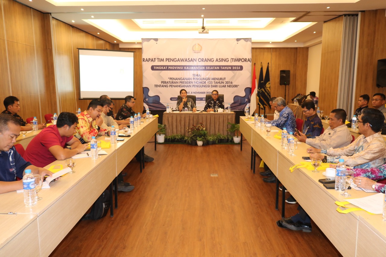 RAKOR:Kemenkumham Kalsel gelar Rapat Timpora tingkat Kalsel membahas pengungsi dari luar negeri.