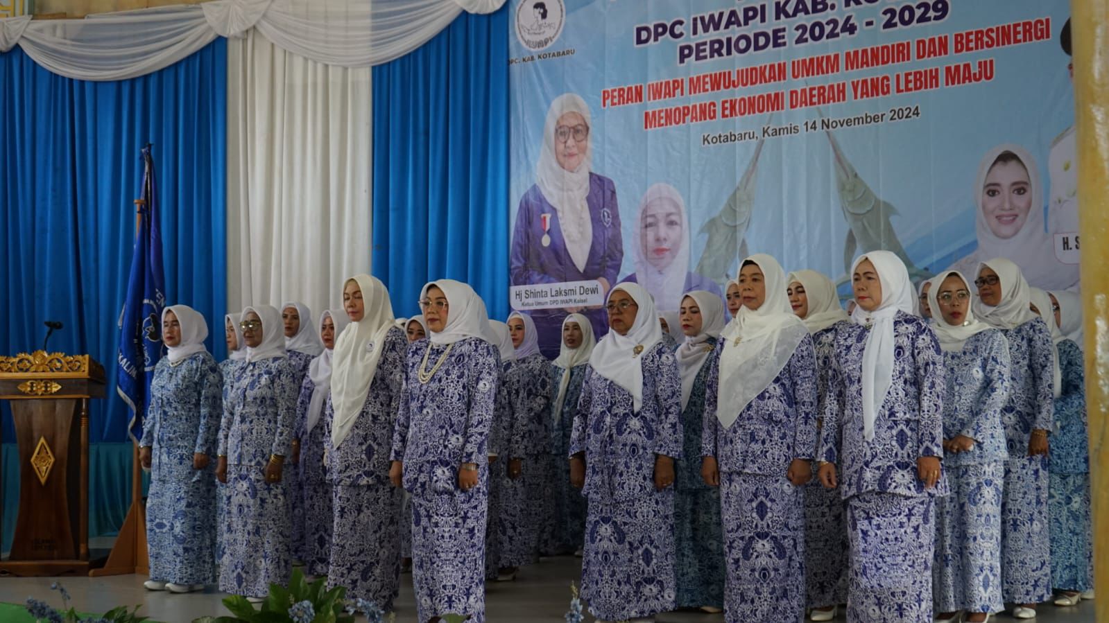 DIKUKUHKAN:DPC IWAPI Kabupaten Kotabaru periode 2024-2029 dilantik di Gedung Islamic Center Kotabaru, Kamis (14/11/2024).