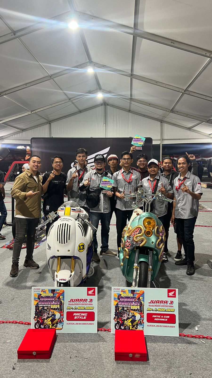SUKSES:Trio Motor Sukses raih presrasi di HMC 2024.(foto:Trio Motor)